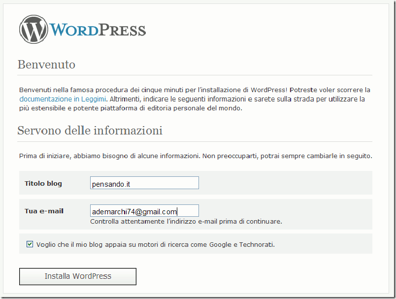 wp7 thumb - Come installare wordpress su server Win Aruba