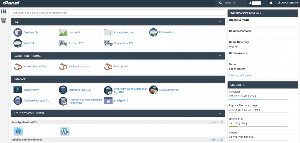 Come installare wordpress su provider netsons 4 cpanel 1024x490 - Come installare wordpress su provider netsons