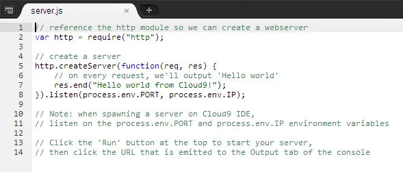 Cattura7 - c9.io: cloud IDE gratuito per lo sviluppo collaborativo di applicazioni web