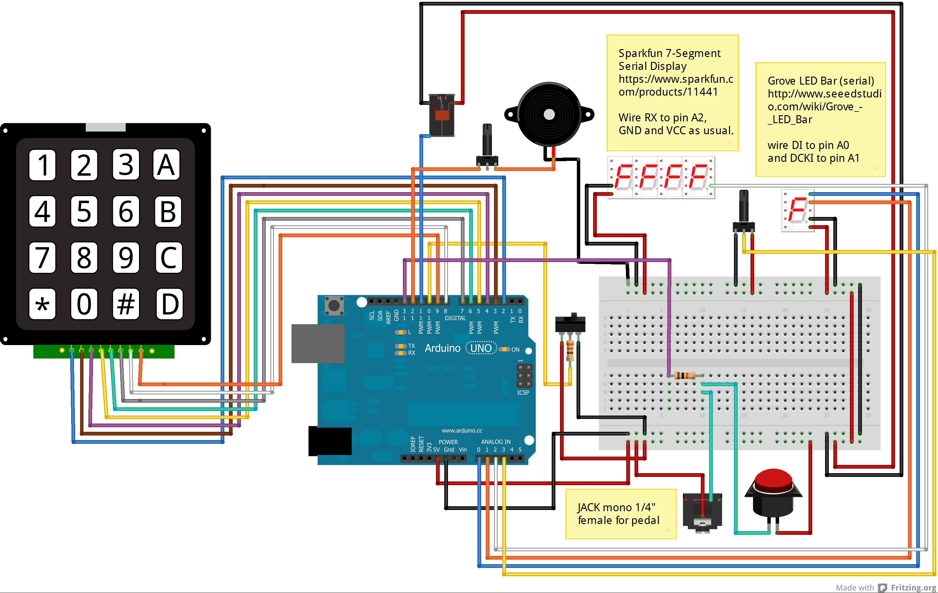 Schema DL002A - timerino, un timer programmabile per ingranditore costruito con il microcontroller Arduino