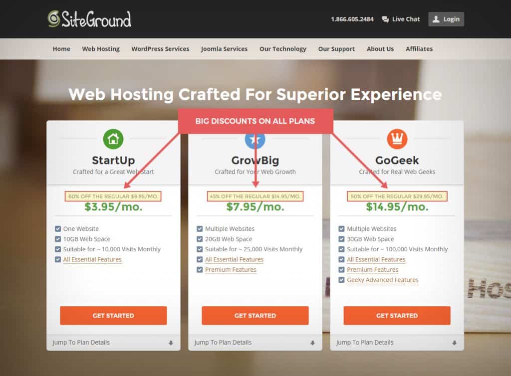 hostingsignup step1 1024x754 - velocizzare wordpress : wprocket cloudflare studiopress siteground