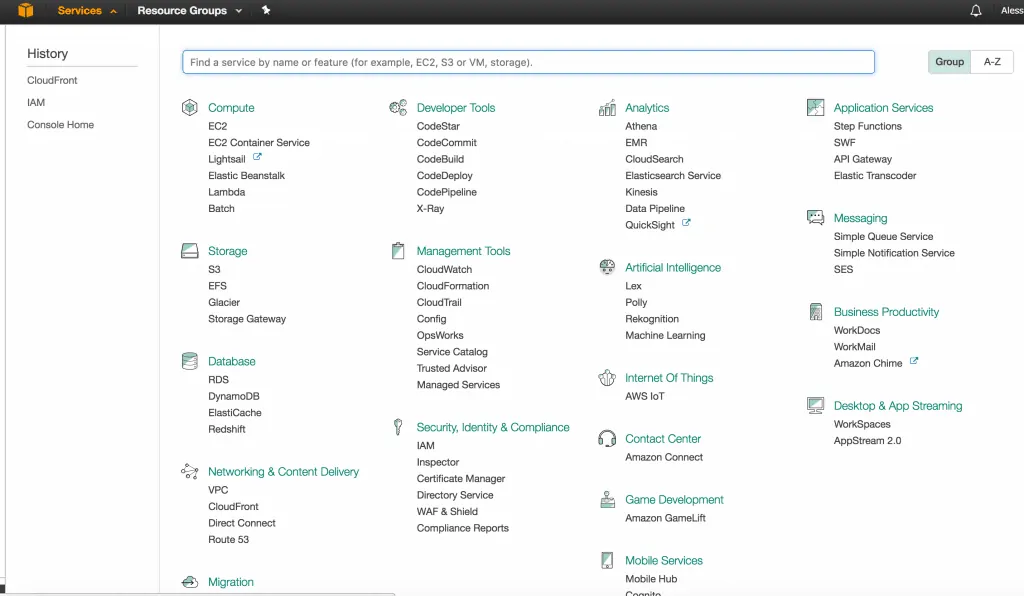 000 Servizi AWS 1024x596 - AWS CloudFront CDN: Come configurarla per velocizzare wordpress