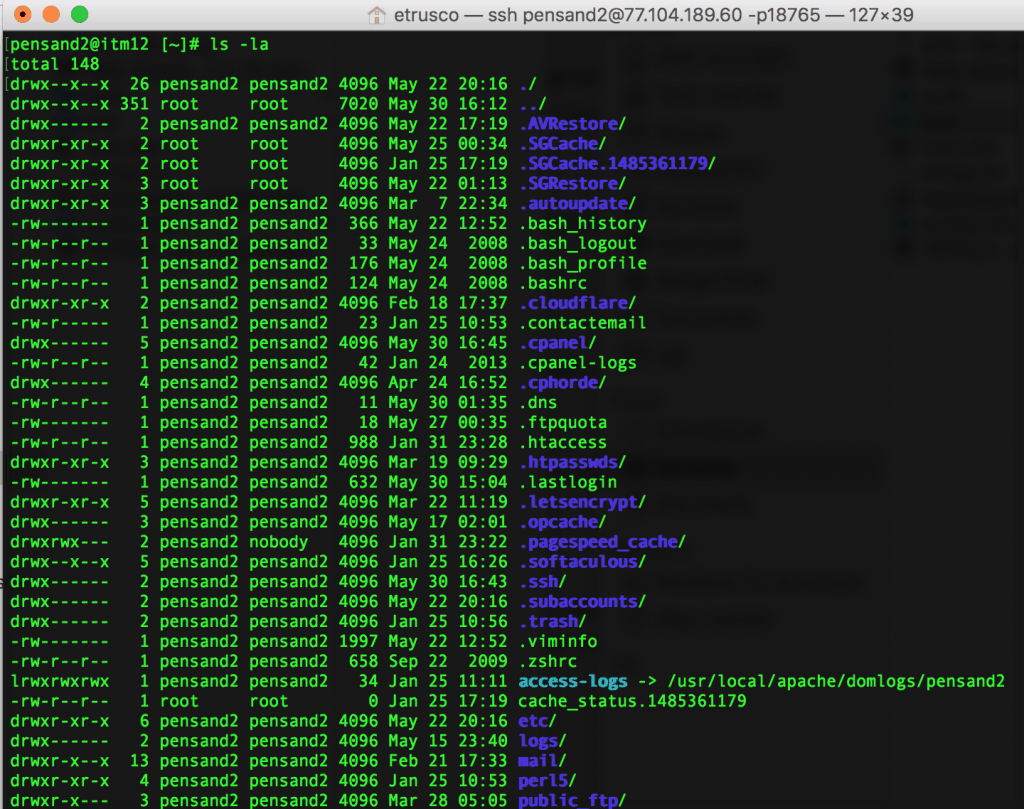 053 ssh ls 1024x809 - AWS CloudFront CDN: Come configurarla per velocizzare wordpress
