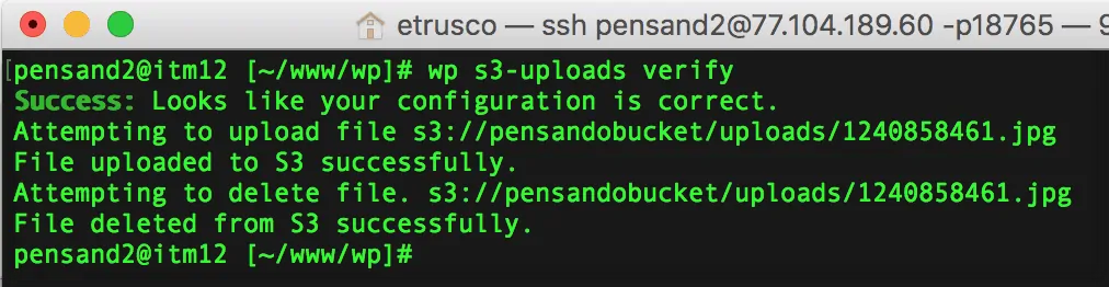 071 S3 test via ssh - AWS CloudFront CDN: Come configurarla per velocizzare wordpress