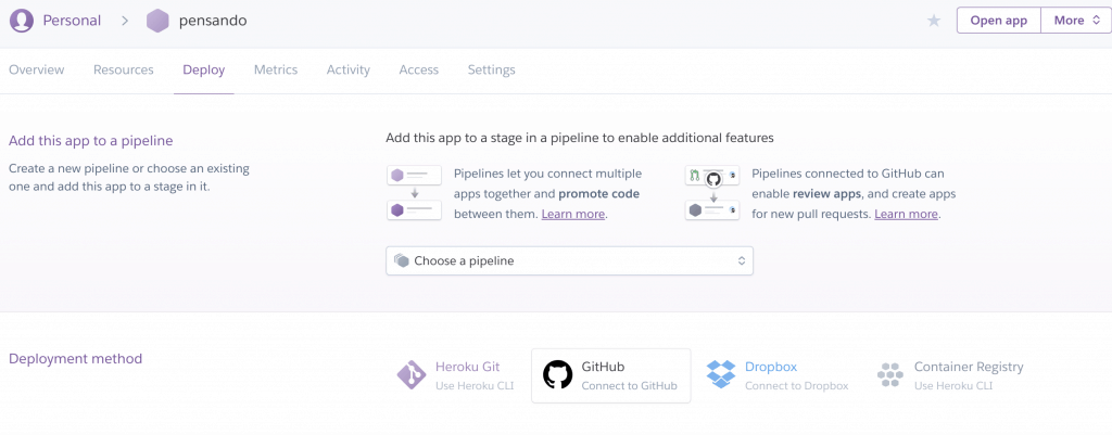 16 heroku github 1024x401 - Deployare un'app node.js su Heroku in Continuous Integration con gitHub
