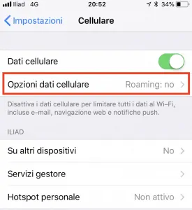 3 iliad dati cell 275x300 - Guida alla configurazione della sim iliad su iPhone
