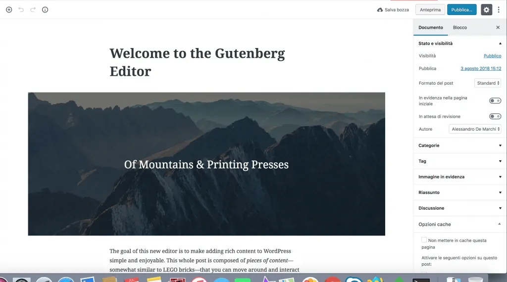 1 wordpress gutenberg 1024x570 - wordpress gutenberg: tutto quello che c'è da sapere sul nuovo editor di testo