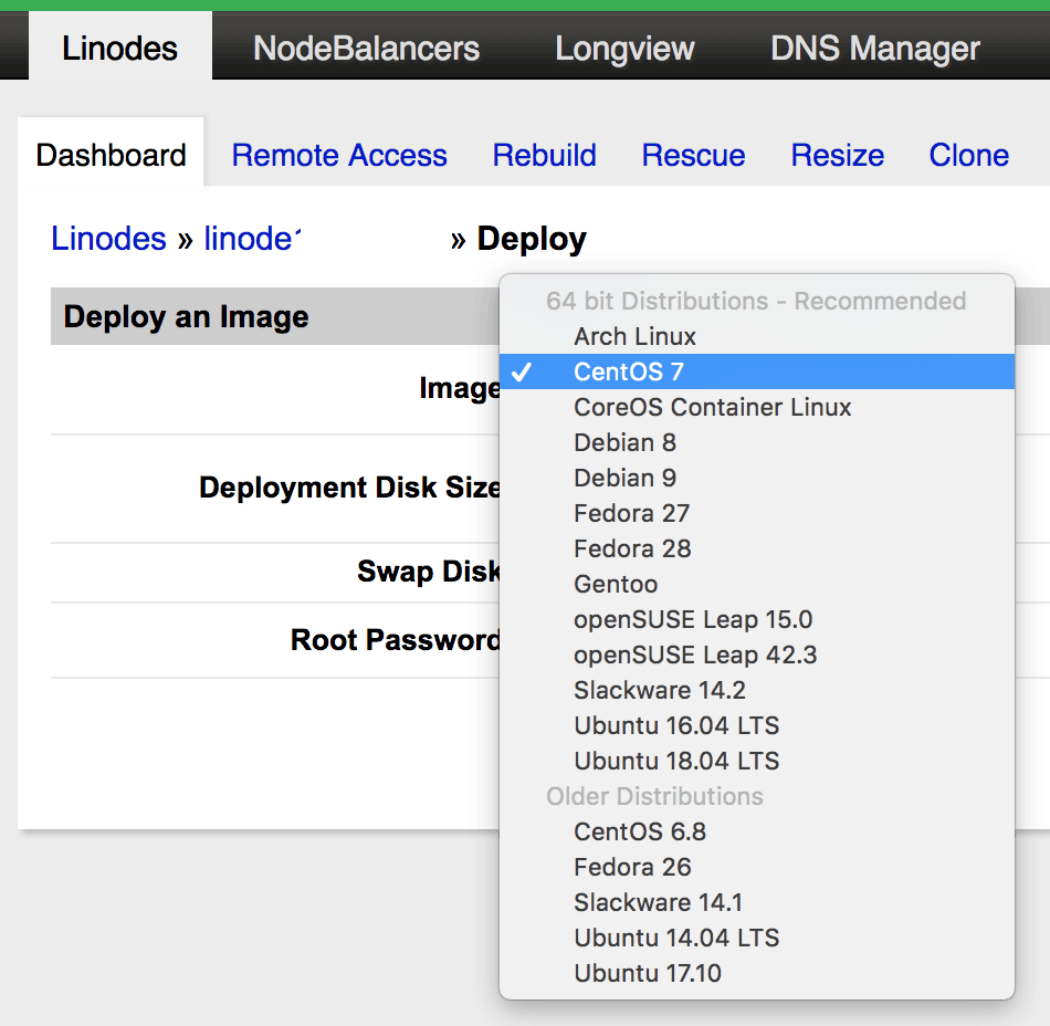 5 select image - Linode: Come creare un SSD Cloud Server Linux (con soli 5$)
