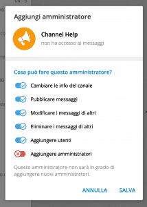 3 bot telegram rendi bot admin 4 214x300 - Come gestire un canale telegram usando i bot