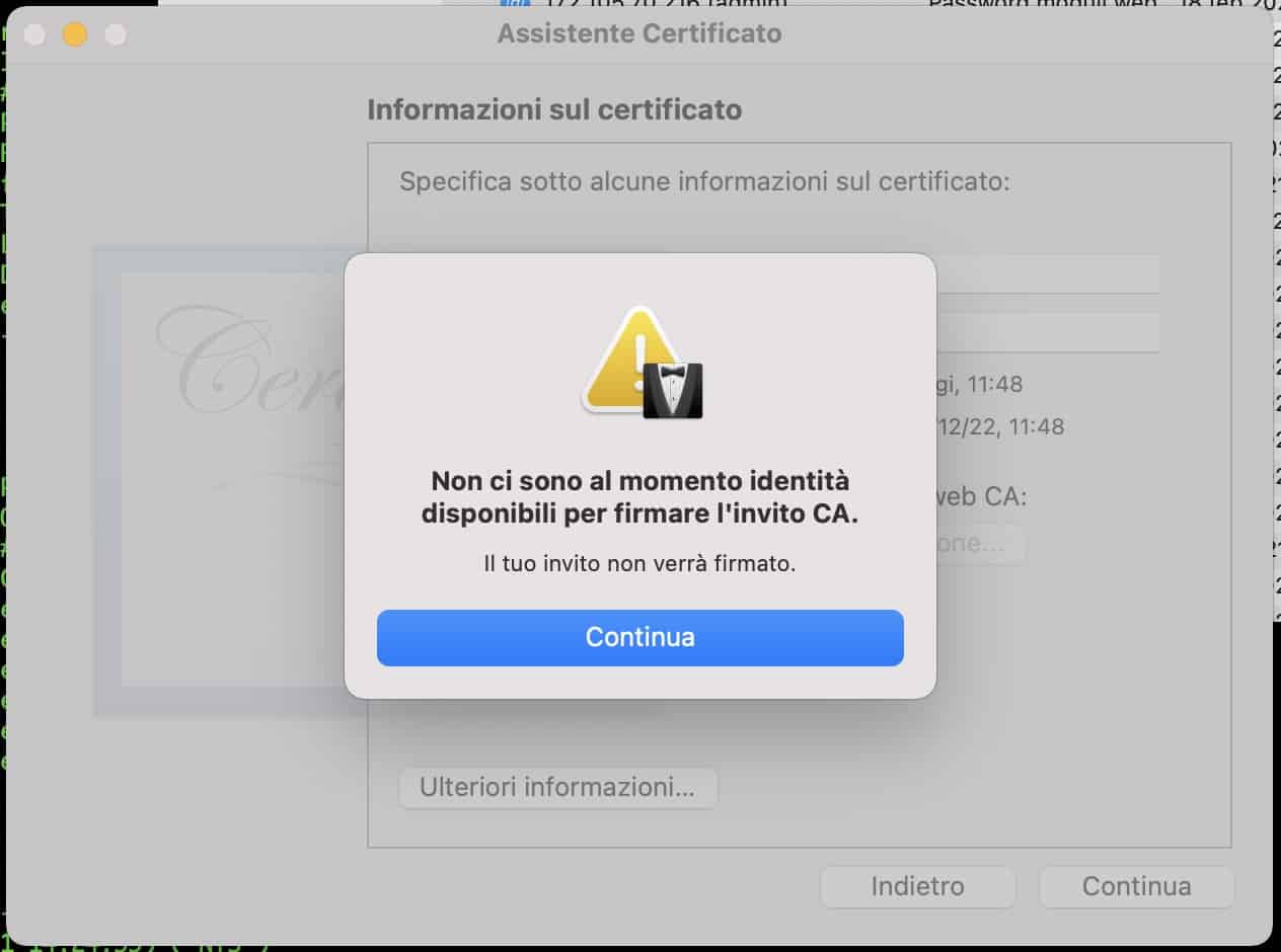 Certificate Authority 2021 12 22 alle 11.49.10 - Come installare wordress in locale su macOs