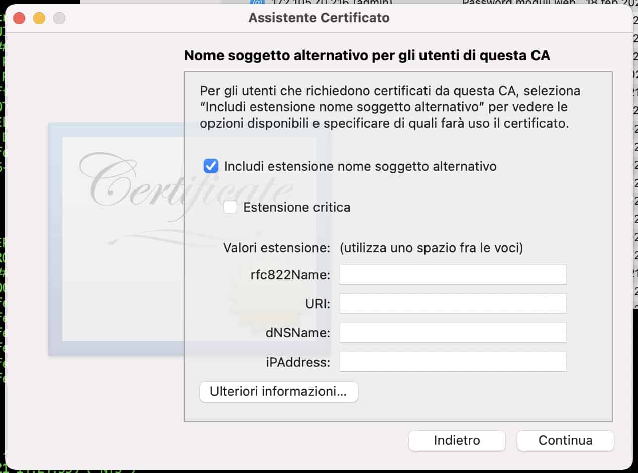 Certificate Authority 2021 12 22 alle 11.51.28 - Come installare wordress in locale su macOs