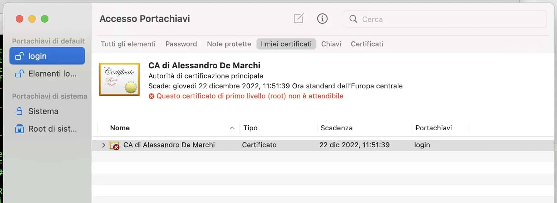 Certificate Authority 2021 12 22 alle 11.52.48 - Come installare wordress in locale su macOs