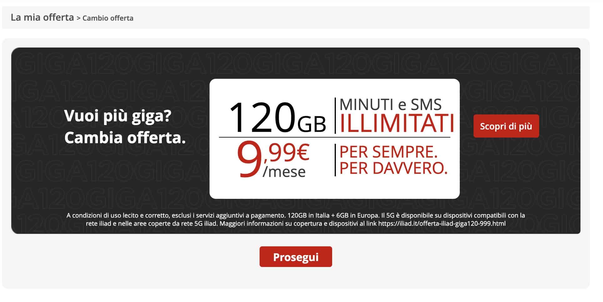 Come cambiare offerta iliad senza cambiare operatore 3 - Come cambiare offerta iliad senza cambiare operatore