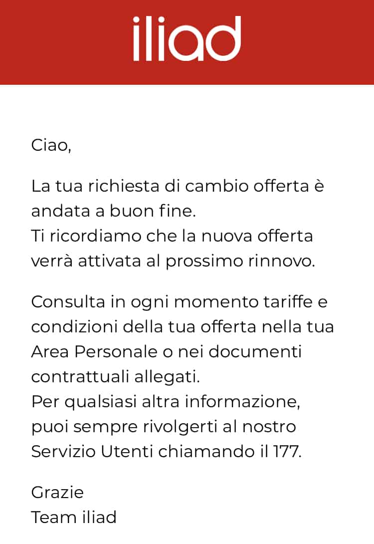 Come cambiare offerta iliad senza cambiare operatore msg - Come cambiare offerta iliad senza cambiare operatore