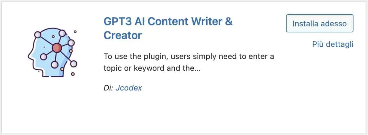 3. GPT3 AI Content Writer - I migliori plugin wordpress per ChatGPT