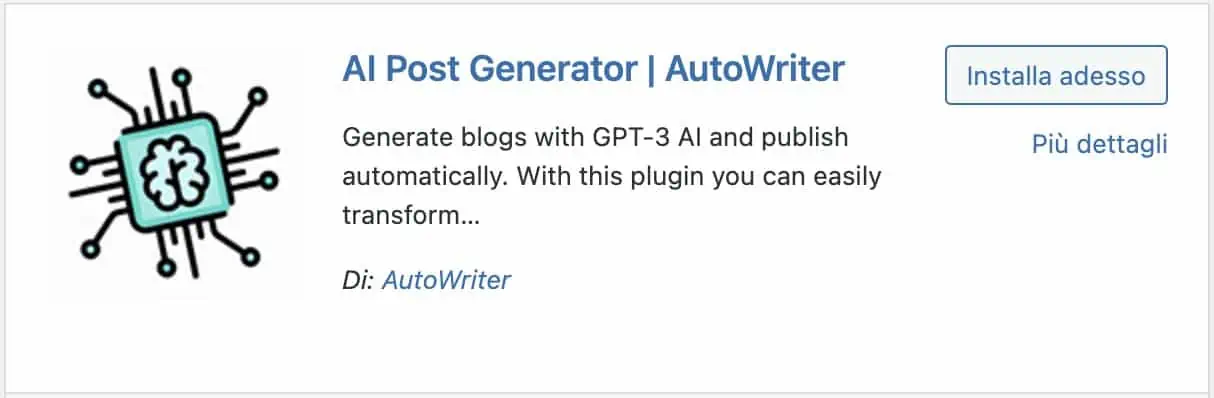 5. AI Post Generator - I migliori plugin wordpress per ChatGPT