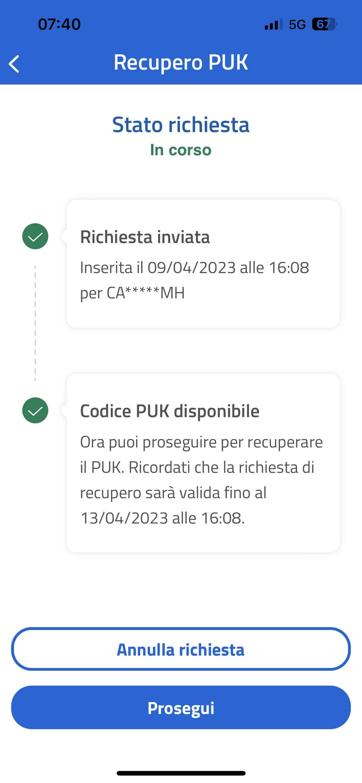 4 come passare da spid a cie PUK - Come recuperare PIN e PUK della CIE