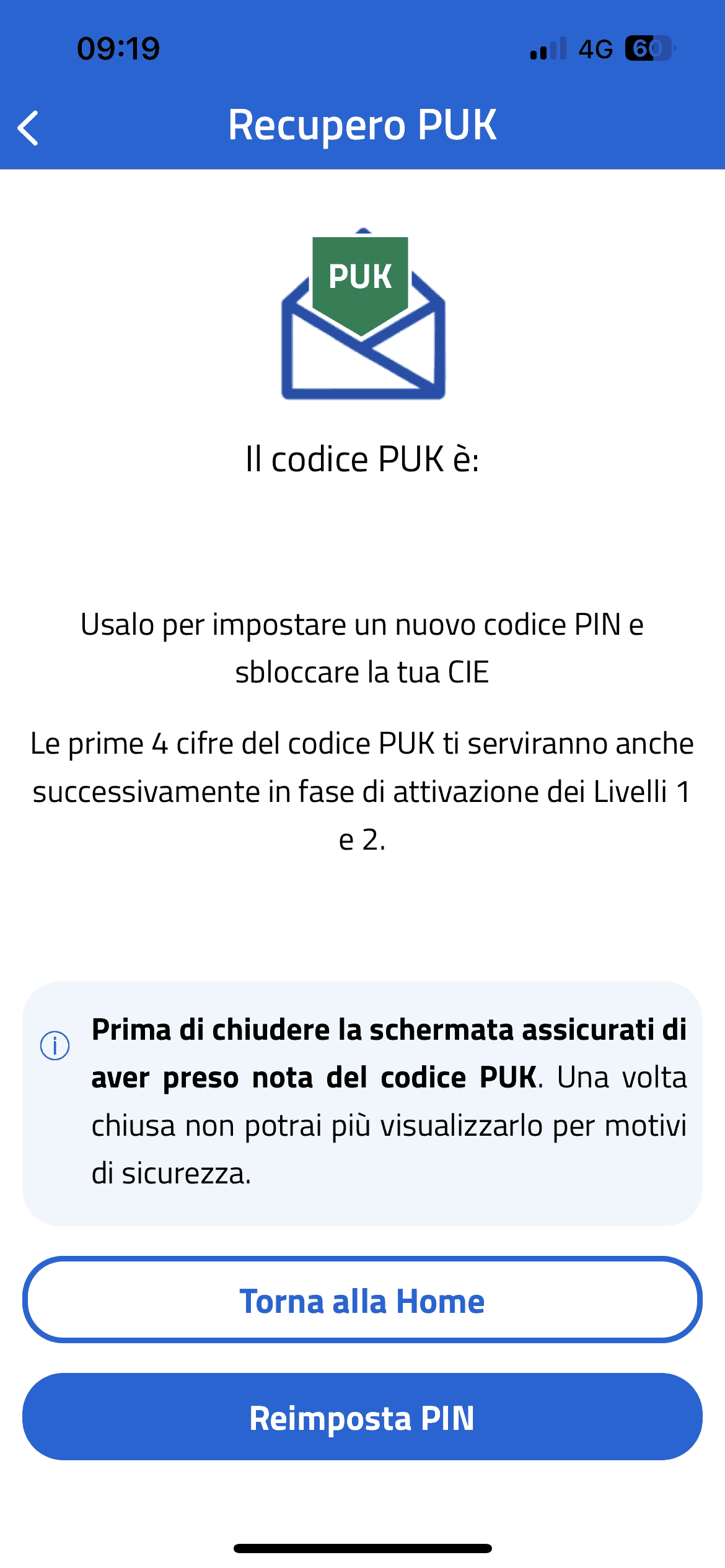5 come passare da spid a cie PUK - Come recuperare PIN e PUK della CIE